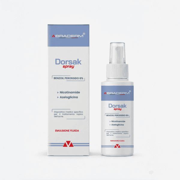 Dorsak sprayАктивний протизапальний спрей з Бензоїл пероксидом 6%